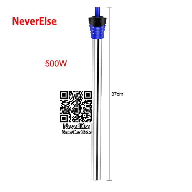 Super Aquarium Heater Submersible Heating Rod 17-35DegreeCelsius Adjustable 50/100/200/300/500W to Control Fish Tank Temperature