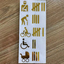 15 * 6cm travel list adjustment sticker interesting traffic warning window bumper novel JDM drift vinyl car sticker