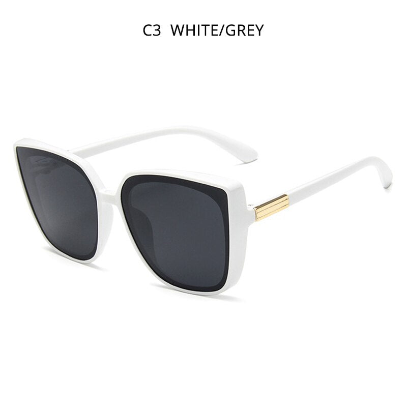 HOOBAN Brand Designer Cateye Women Sunglasses Retro Oversized Women's Sun Glasses Luxury Square Spectacles UV400