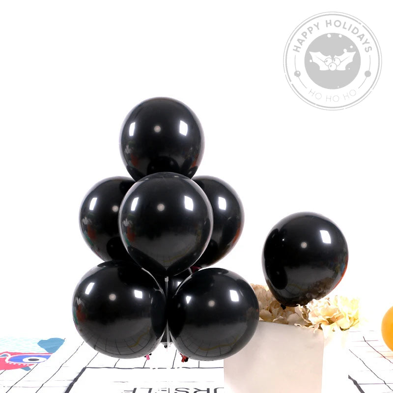 5-36inch Black Latex Balloons Wedding Birthday Party Baby Shower Halloween Christmas Balloon Arch Decorative Balloons for Party