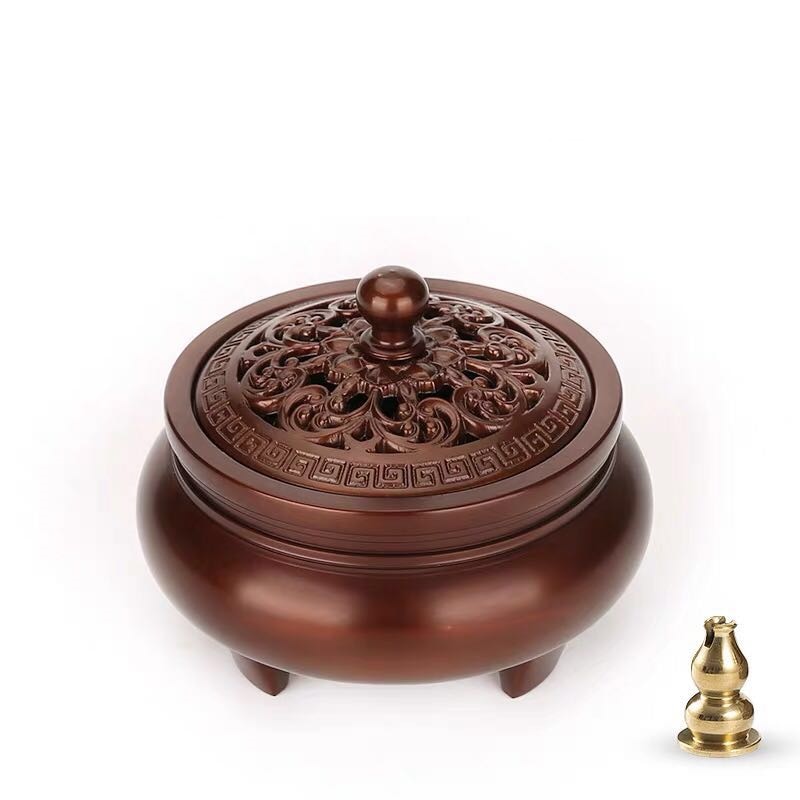 Indoor copper incense burner Aromatherapy Natural Aroma incense coil Fragrance censer holder room home decoration