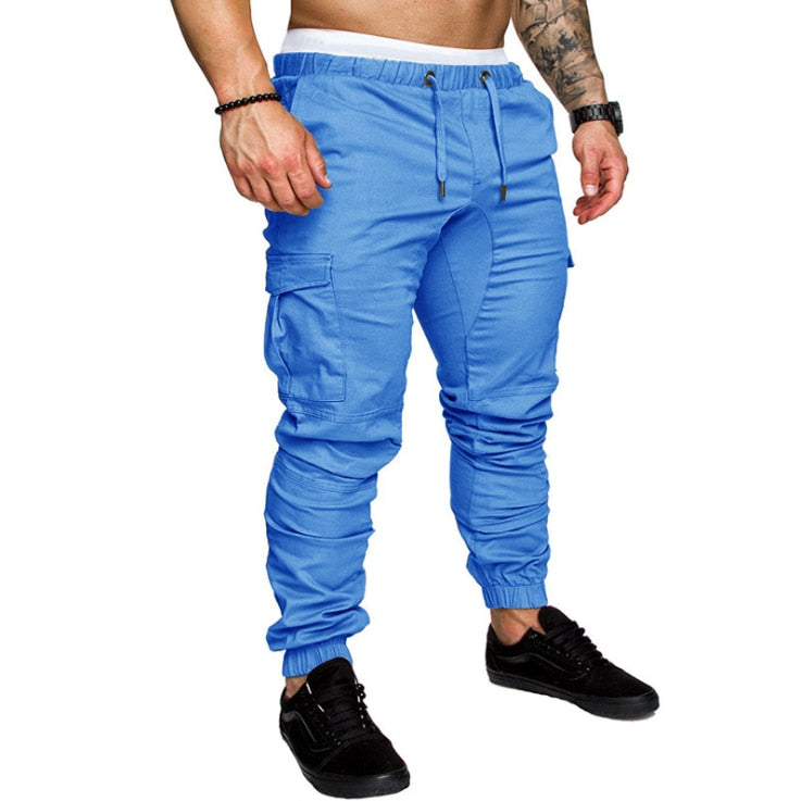 Autumn Men Pants Hip Hop Harem Joggers Pants 2022 New Male Trousers Mens Joggers Solid Multi-pocket Pants Sweatpants M-4XL