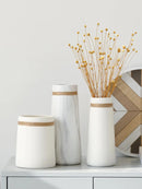 Modern Ceramic Vase Ornaments Home Livingroom Dried Flower Figurines Crafts Office Coffee Table Flower Arrangement Decoration