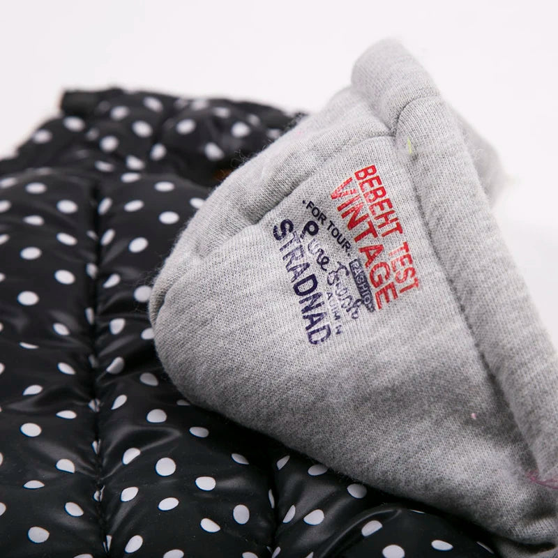 Autumn Winter Dog Clothes For Small Dogs Warm Waterproof Hoodie Coat Chihuahua French Bulldog Polka Dot Jacket Puppy Clothing