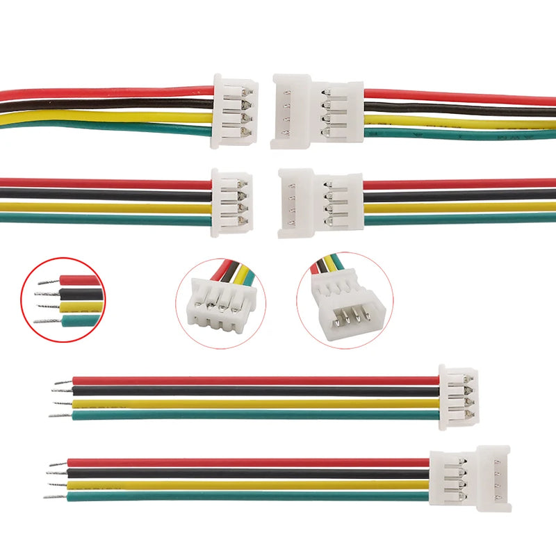 5/10Pairs Micro JST 1.25MM 2P 3P 4P 5P 6 Pin Male Female Plug Jack Terminal Cable Connector 1.25mm Pitch Electronic Wire 150mm