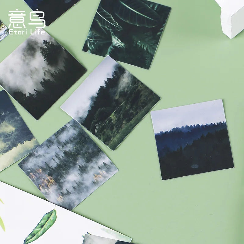 46 pcs/box Misty forest Decorative Sticker Scrapbooking Label Diary Stationery Album Phone Ins Scenery Journal Planner