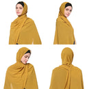 JTVOVO RUNMEIFA 2021New Women's Bubble Chiffon Summer Thin Veil Hijab Muslim Arab Indian Islamic Scarf Shawl Head wrapper Turban