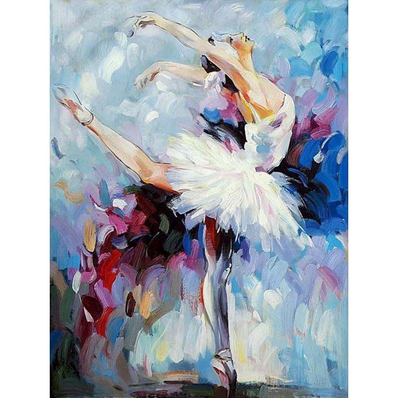 RUOPOTY Frame Ballet Dancer Figure DIY Painting By Numbers For Adults Diy Artcraft Oil Paints By Numbers Framed Drawing Artwork