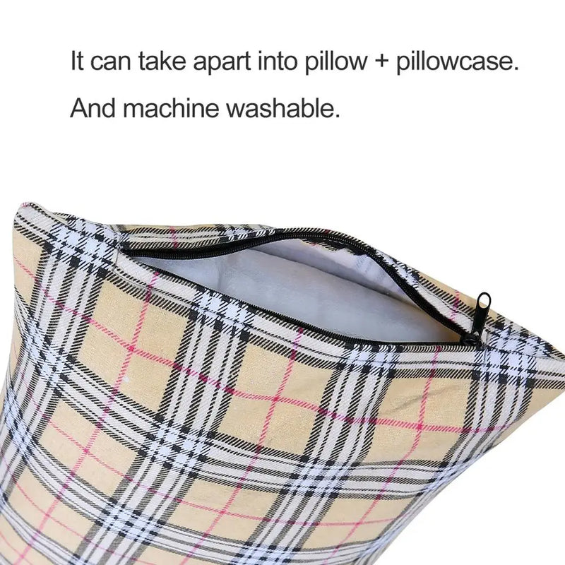 Desert&Fox Camping Pillow Cotton Travel Folding Pillow, Portable Lightweight Sleeping Bag Pillows with Case for Camping, Hiking