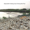 Lixada Adjustable Retractable Carp Fishing Rod Pod Stand Holder Fishing Pole Pod Stand with Bite Alarms Swingers Indicators Kit