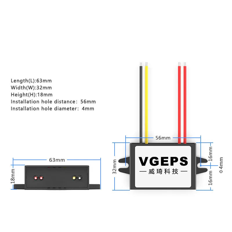 AC24V to DC12V monitoring power converter 24V to 12V AC to DC power supply stabilized waterproof module