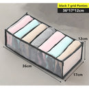 7 Grid Jeans Storage Box Closet Organizer Home Separation Bra Leggings Clothes Storage Case Drawer Wardrobe Divided Storage Bags