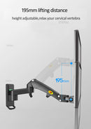 NB NEW F150 3-12kg aluminum Gas spring Monitor tv wall bracket full motion 2 arm 24"-35" LCD mount monitor holder led stand