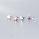 MODIAN Blue Enamel Lovely Tiny Shell Stud Earring for Women Fashion 925 Sterling Silver Animal Ear Pin Fine Jewelry Accessoriees