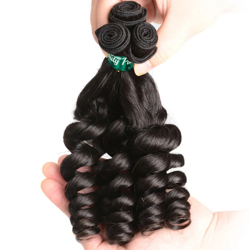 10-32 inch Rose Curly Funmi Human Hair Bundles 10A Grade Pixie Curls Human Hair Extension Brazilian Hair Weave Bundles For Women
