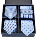 Gift box packing Silk Ties For Men Novelty Hanky  Set 3 Styles  Men&