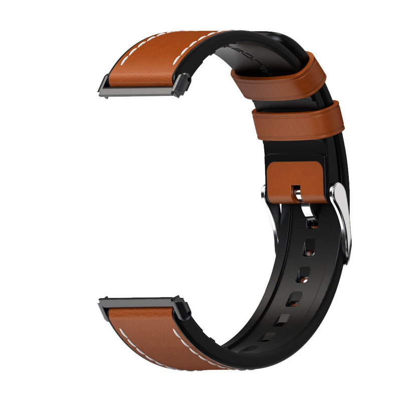 For Xiaomi Mi Watch Metal Strap With Connector Leather Watch Band Bracelet Perfect Match Silicone Replacement Accessories