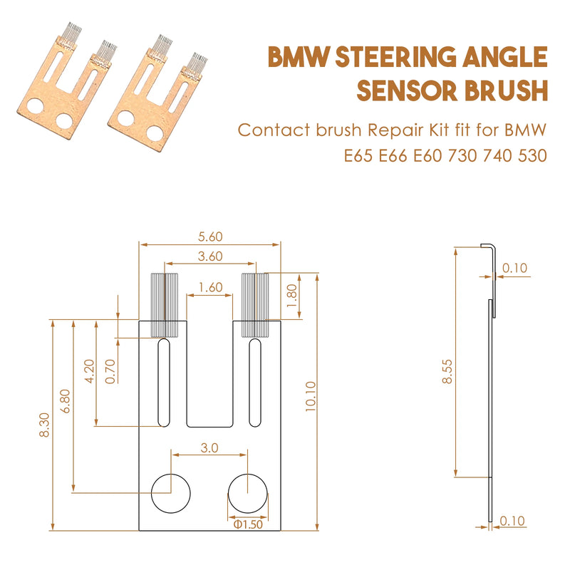 2PCS Steering Column Switch Angle Sensor Contact Brush Repair Kit Fit Car Accessories For BMW E65 E66 E60 730 740 530 7 Series