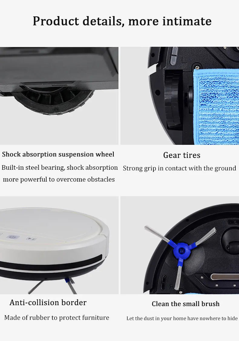 Robot Vacuum Cleaner 2500PA Smart Wireless Auto-Recharge APP Floor Sweeping Cleaning Alexa Google For Home Vacuum Cleaner