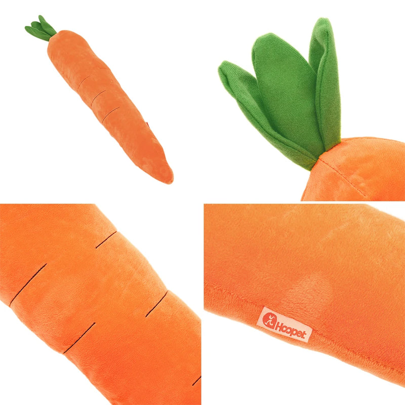 HOOPET Dog Toy Pet Carrot Plush Toy Vegetable Chew Toy for Small Medium Large Dogs Pet Sound Playing Toy Dog Accessories