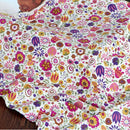 Green Leaves Pastoral Fabric Printed Floral Skirt Cotton Fabric for Handmade DIY Cotton Baby Dress Material