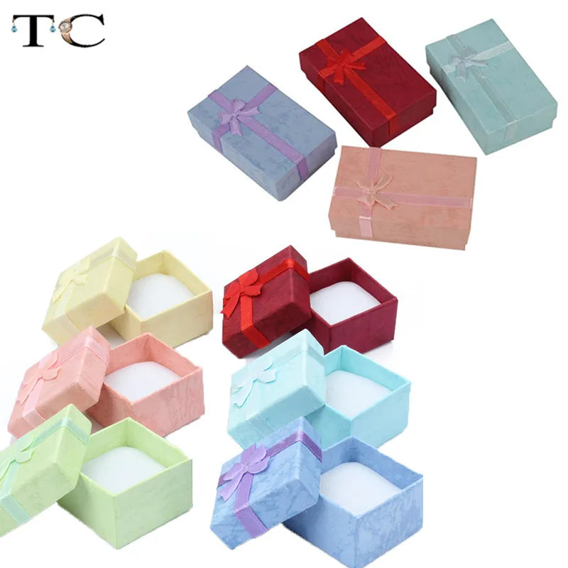 Jewelry Organizer Storage Gift Box Necklace Earrings Ring Box Paper Jewellry Packaging Container
