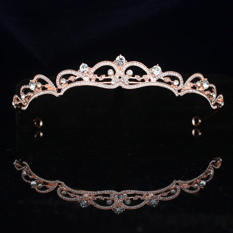 Bridal Tiara Crown Princess Bride Crystal Diadem Pageant Prom For Women Hair Ornaments Wedding Bridal Head Jewelry Accessories