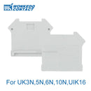 100Pcs D-UK4/10 End Plate For UK 3N/5N/6N/10N/25 UIK16 Connector UK 4/10 Din Rail Terminal Block Protection Contact End Cover