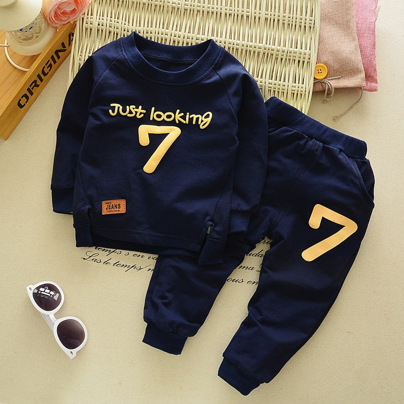 Fashion Spring Autumn Baby Girl Clothes Set Children Boys Cartoon T-Shirt Pants 2Pcs/sets Toddler Casual Costume Kids Tracksuits