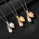 PAG&MAG Luxury Feashwater Pearls Pendant Necklace Sterling Silver 925 Necklace For Women Sea Shell Fine Jewelry FN-0320