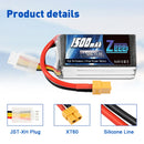 2pcs Zeee Lipo Battery 3S 1500mAh FPV Drone Battery 11.1V 120C Softcase with XT60 Plug for RC Car Graphene Racing Model Parts