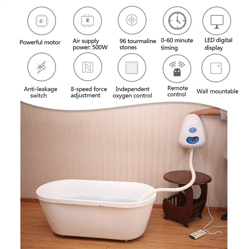 Hydrotherapy Bubble Spa Machine Bath Tub Massager Massaging Bubbles for Relaxing  Waterproof Non-slip Ionizer bubble bath mat