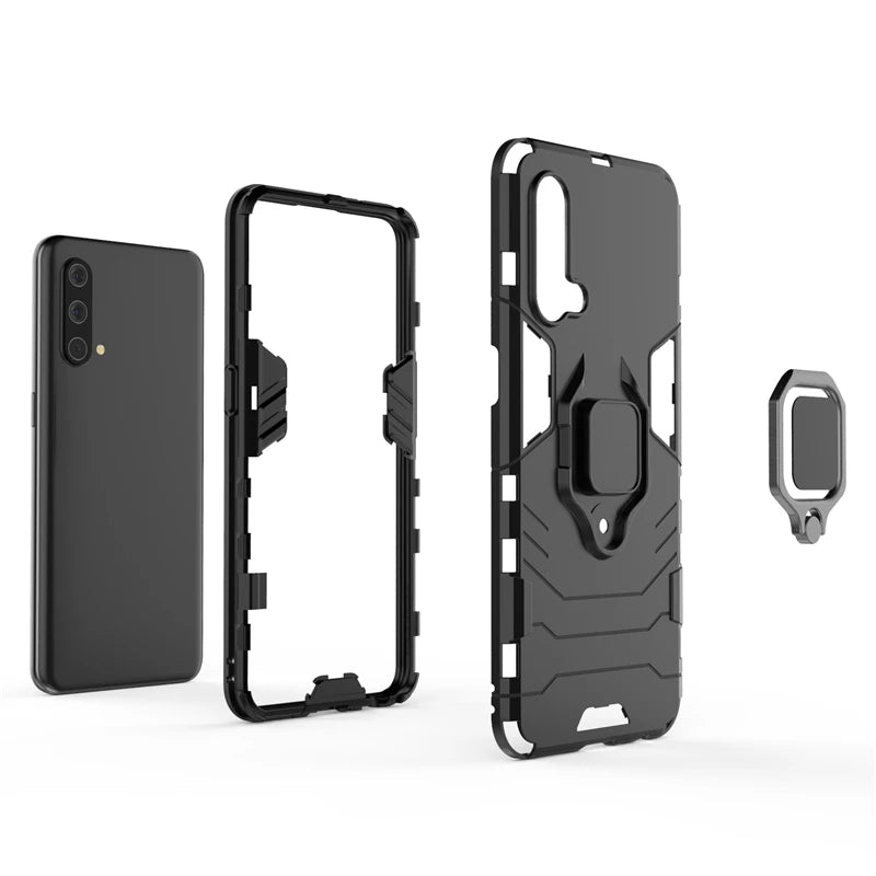 For Oneplus Nord CE 5G Case Cover for Oneplus Nord CE N200 5G Cover Armor Shell Capa Finger Ring Kickstand Protective Phone Case