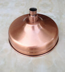 Antique Red Copper Round 8" Rainfall Shower Head, Extension Pipe Wall Arm Shower Arm Bathroom Accessory (Standard 1/2") Nsh100