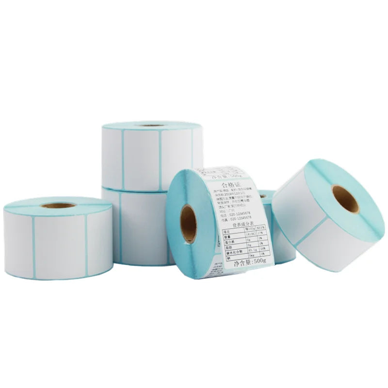 20/30/40/50MM WIDTH Blank White Direct Print Thermal Paper Sticker for Bar Code SKU Label Price Tag in Roll