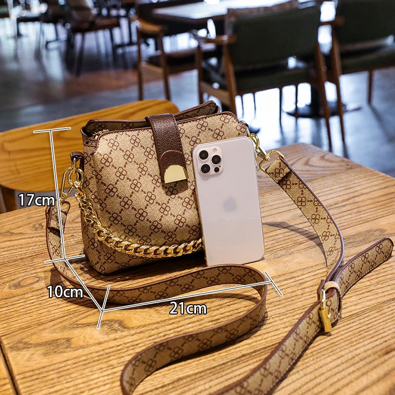 Women's Bags Trend 2023 New Clutch With Top Handle Leather Shoulder Crossbody Plaid Fashion Luxury Messenger For Phone Handbags