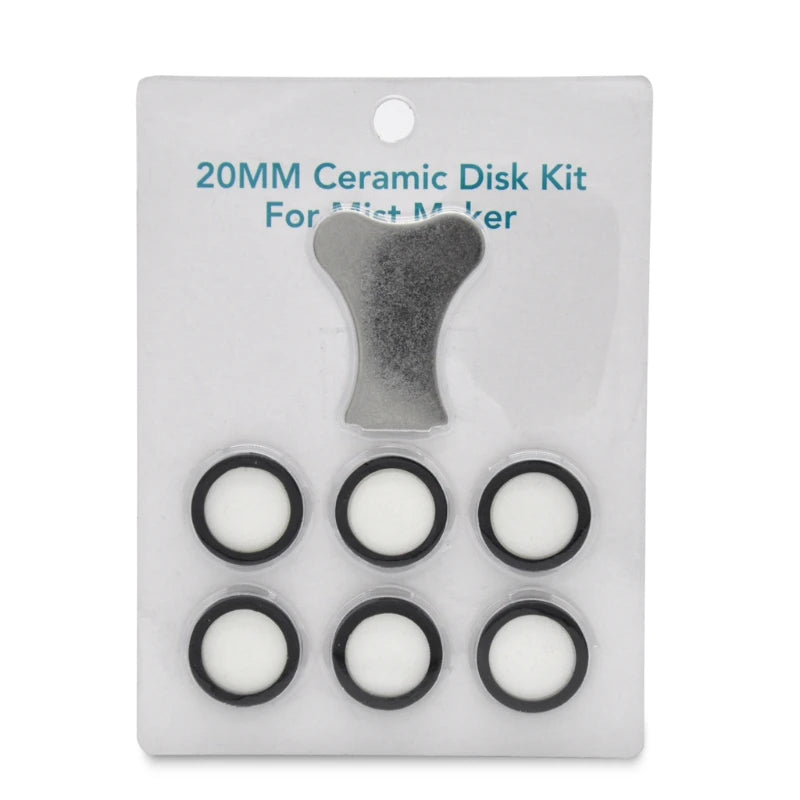 3x 6x 10x Ceramic Disk Kits, Humidifier Maintenance Kit, Ceramics Disks + Key Replacement Parts for Fog Making Machine
