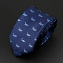 Trendy Design Men's Microfiber Jacquard Necktie Animal Plant Skull Flower Woven Tie Wedding Party Father's Day Birthday Gift