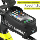 WEST BIKING Bicycle Bag Sensitive Touch Screen Bike Phone Bag Front Frame Reflective MTB Road Cycling Accessories Panniers
