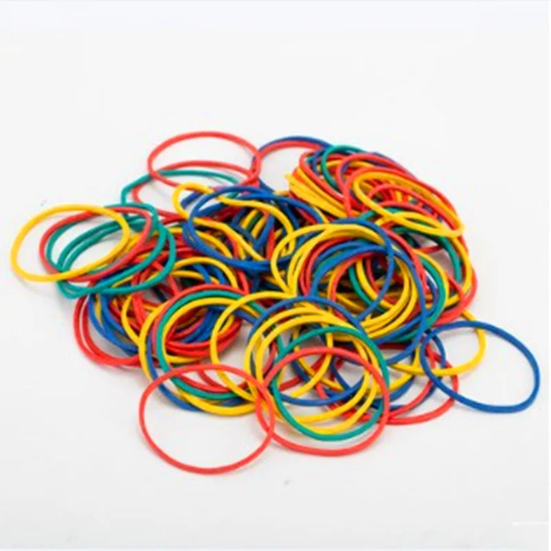 100 Pcs/lot Colorful Nature Rubber Bands 15/19/25/38 mm School Office Home Industrial ring Rubber Band Stationery Package Holder