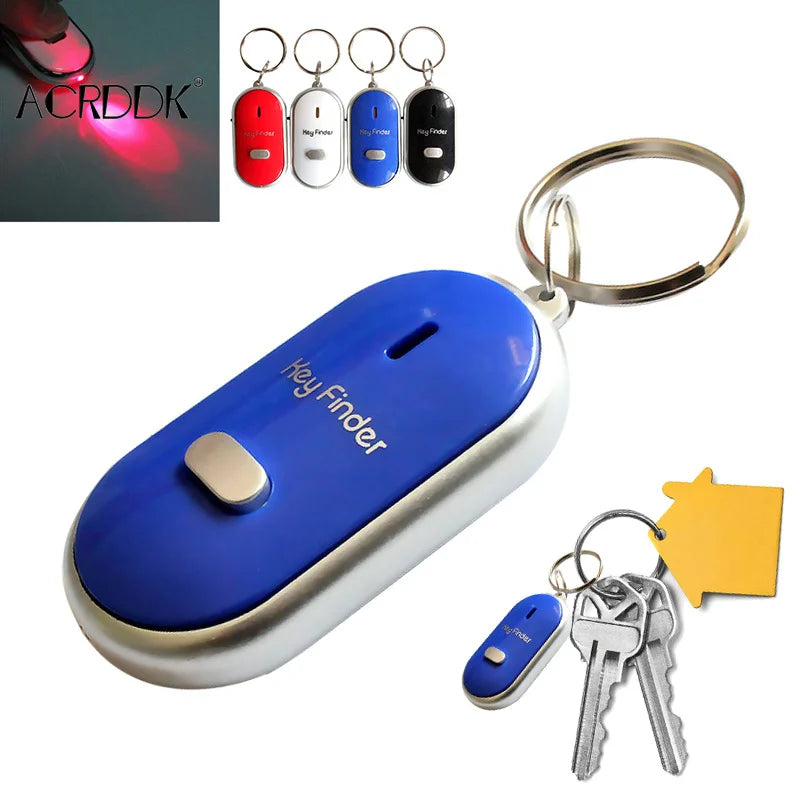 Locator Keychain Beeps And Flashes Whistle Key Finder Key Chain Portable Sound Control Locator Find Lost Keys Security Alarm