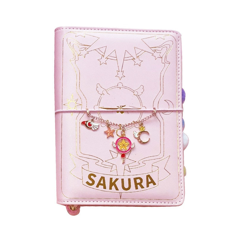 Japanese Sakura Loose-leaf Diary Notebook Kawaii Travel Journal Handbook Spiral A6 Daily Planner Organizer Bullet Pink Journal