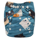 Pororo ecological diapers for baby girl boy Cloth diapers bamboo charcoal washable reusable diapers waterproof double leg gusset