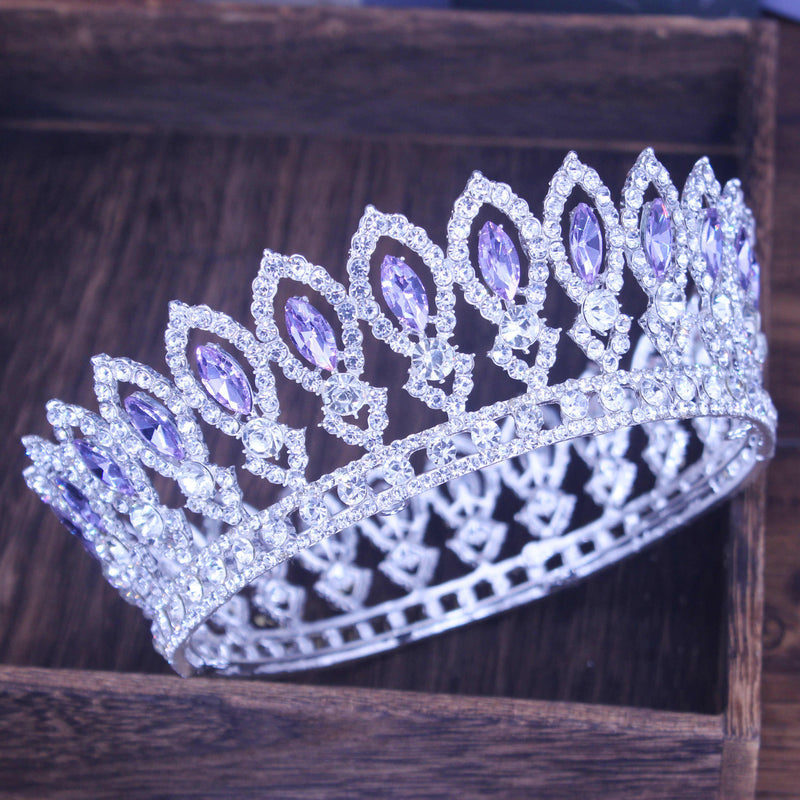 Crystal Queen Wedding Tiara Crown Bridal Pageant Hair Ornaments Baroque Diadem Headpiece Women Bride Head Jewelry Accessories