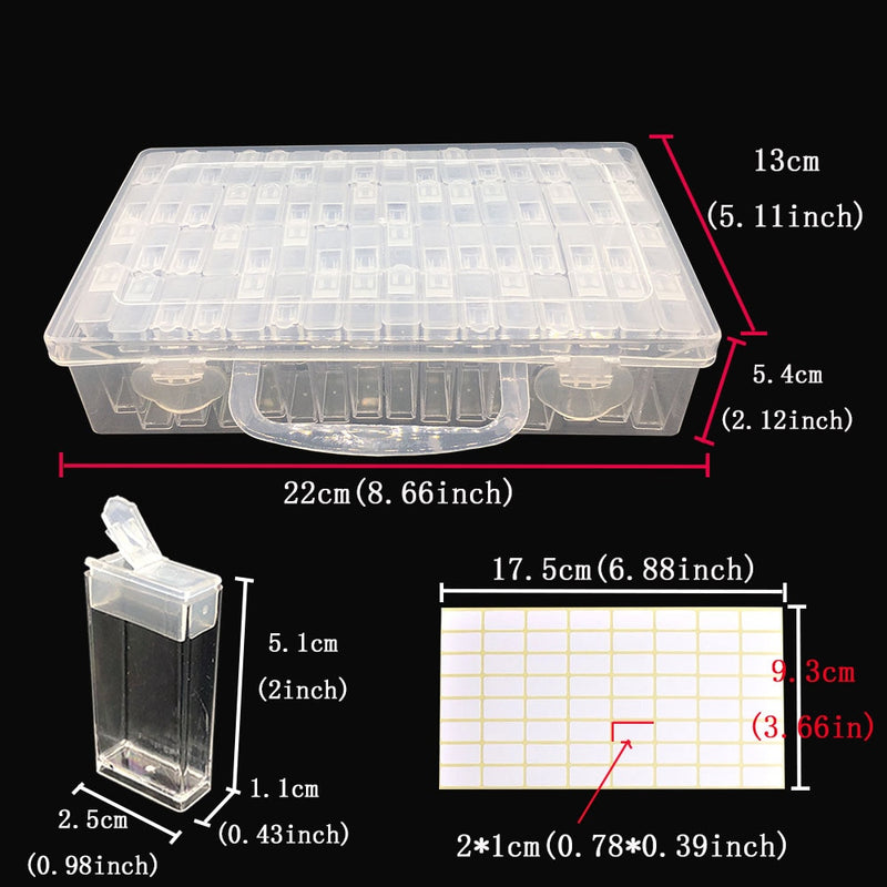 New 5D diamond painting accessories tools kit for diamond embroidery accessories art supplies storage box