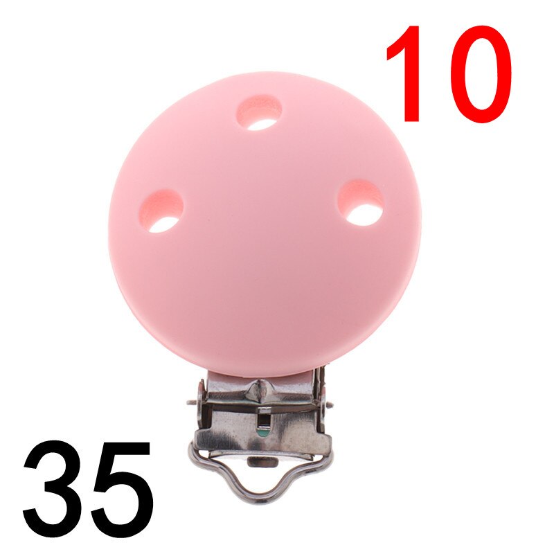 ATOB 10PCS Pacifier Clip Silicone Round Teether Clips  DIY Baby Pacifier Dummy Chain Holder Soothing Pacifier Accessories