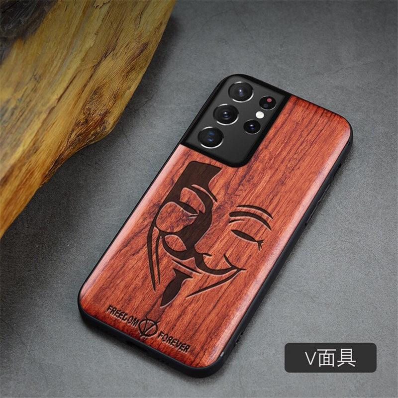 For Samsung Galaxy S21 Ultra Case Boogic Original Wood funda S21 S21+ Wood Cover Phone Case For Samsung S21 Ultra