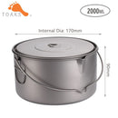 TOAKS TITANIUM POT WITH BAIL HANDLE Outdoor Camping Pot Lightweight Equipment 750ml, 1100ml, 1300ml, 1600ml, 2000ml