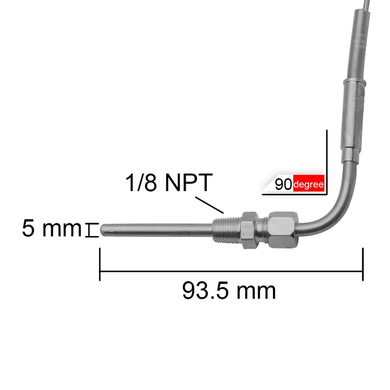 Car Exhaust Temp Sensor Gauge Exhaust Gas Temp Sensor EXT Temperature Sensor 0-1000 C