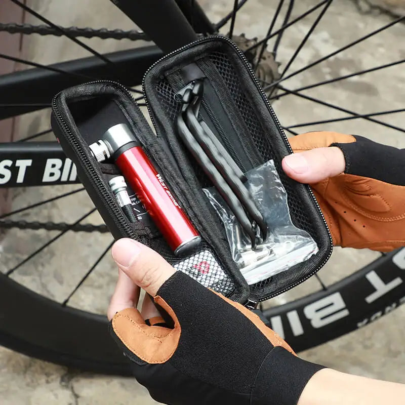 WEST BIKING Bicycle Repair Tool Kit Portable MTB Road Tire Tyre Lever Cycling Repair Tools Set With Bike Pump Storage Bottle Bag